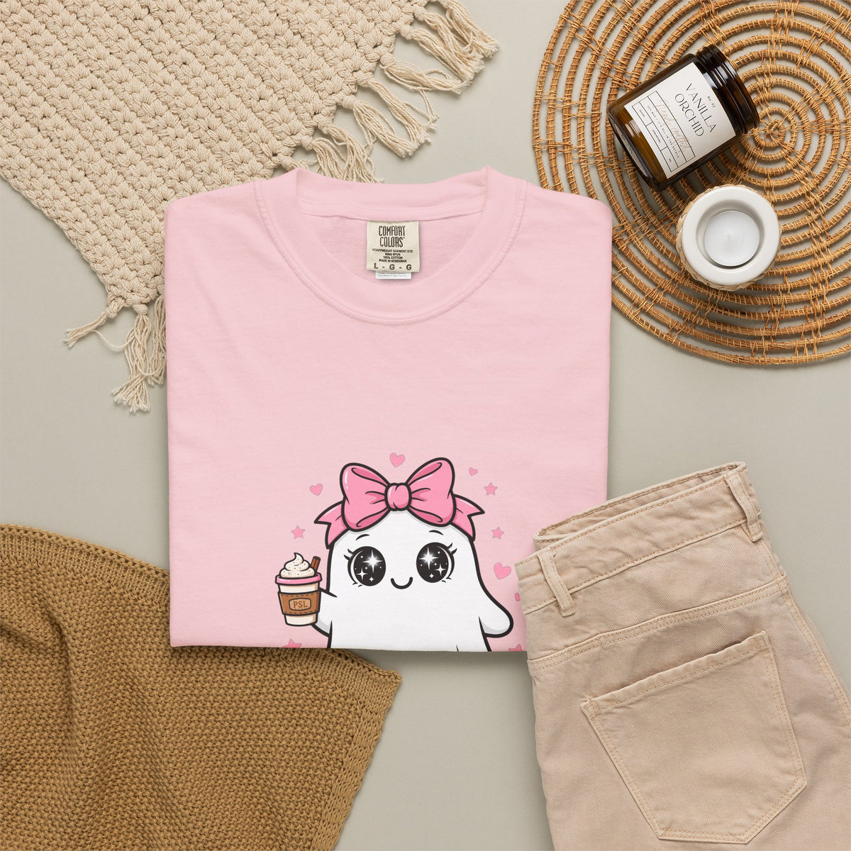 Cute Ghost Graphic Tee — 'Spooky Season' Kawaii Halloween T-Shirt