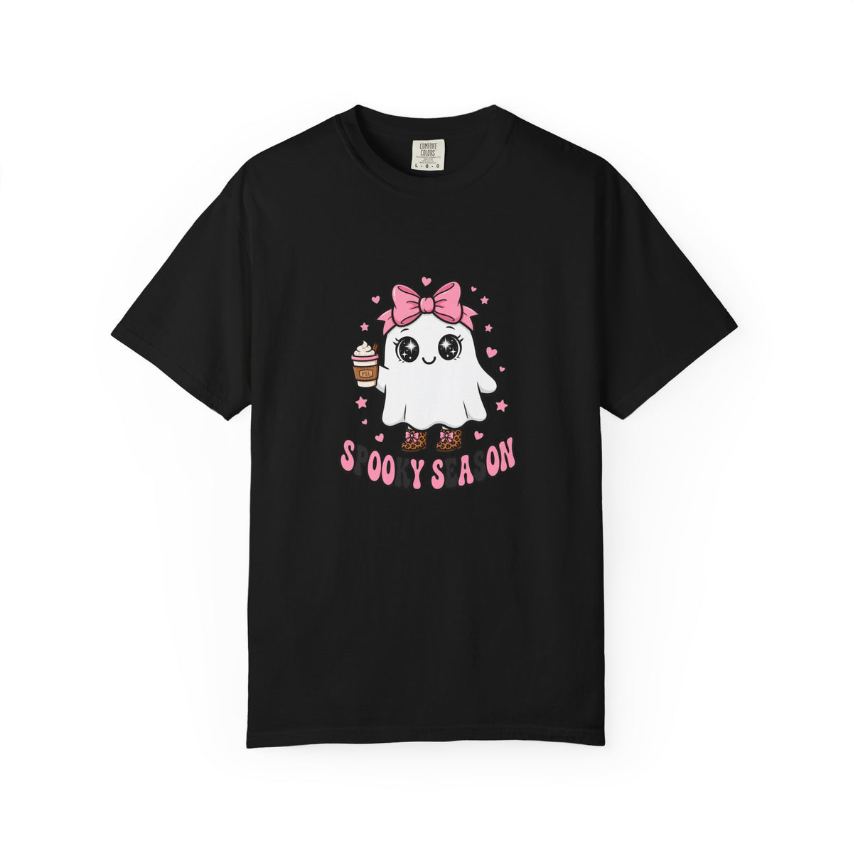 Cute Ghost Graphic Tee — 'Spooky Season' Kawaii Halloween T-Shirt