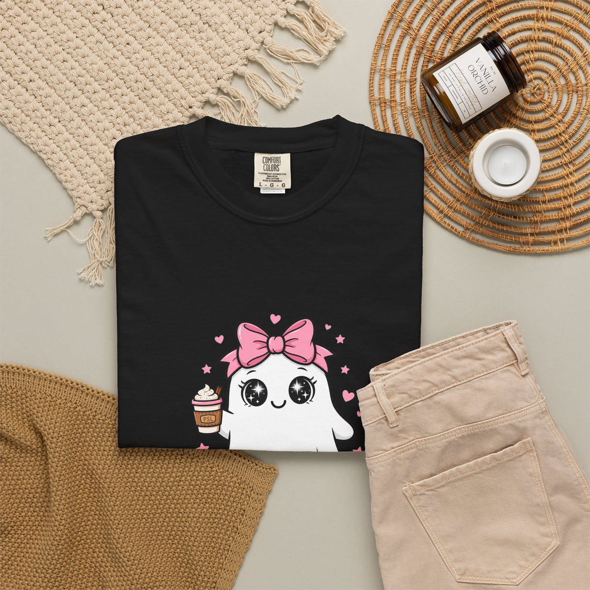 Cute Ghost Graphic Tee — 'Spooky Season' Kawaii Halloween T-Shirt